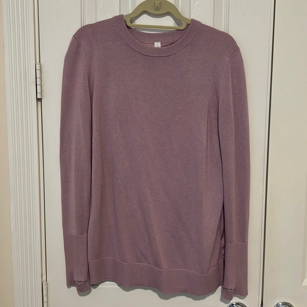 lululemon lilac open back sweater